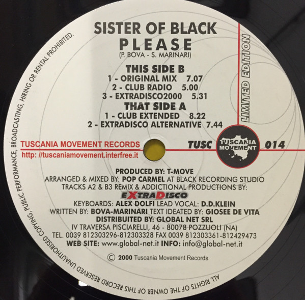 Sister Of Black - Please | Tuscania Movement (TUSC 014) - main Sister Of Black - Please | Tuscania Movement (TUSC 014) - main