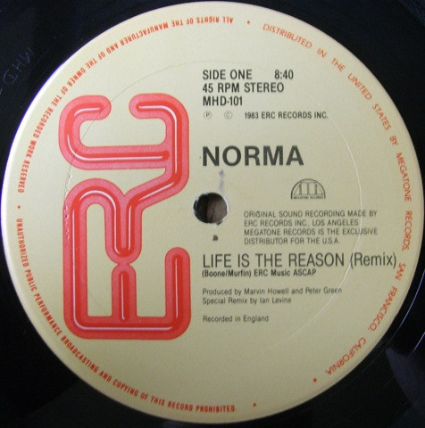 Norma - Life Is The Reason (Remix) | ERC Records (MHD-101) - main