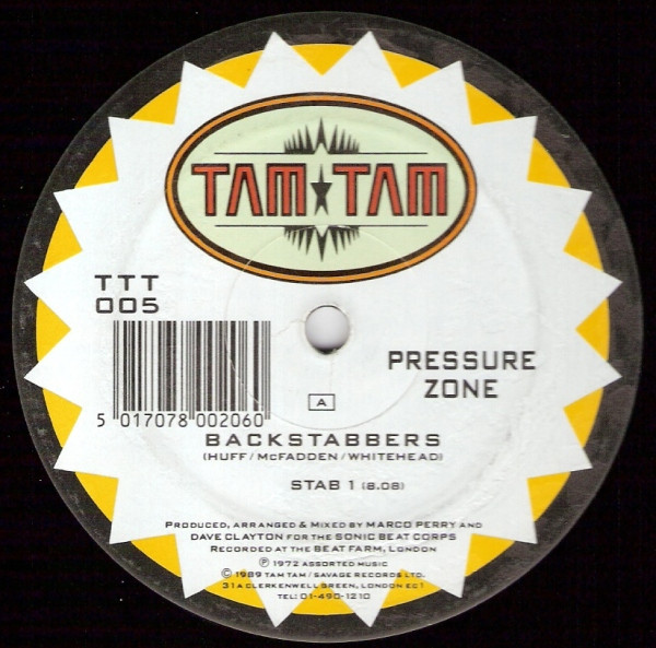 Pressure Zone - Backstabbers | Tam Tam Records (TTT 005) - main