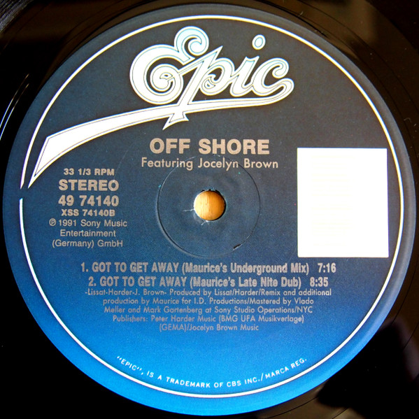 Off-Shore Featuring Jocelyn Brown - Got To Get Away | Epic (49 74140) - 4