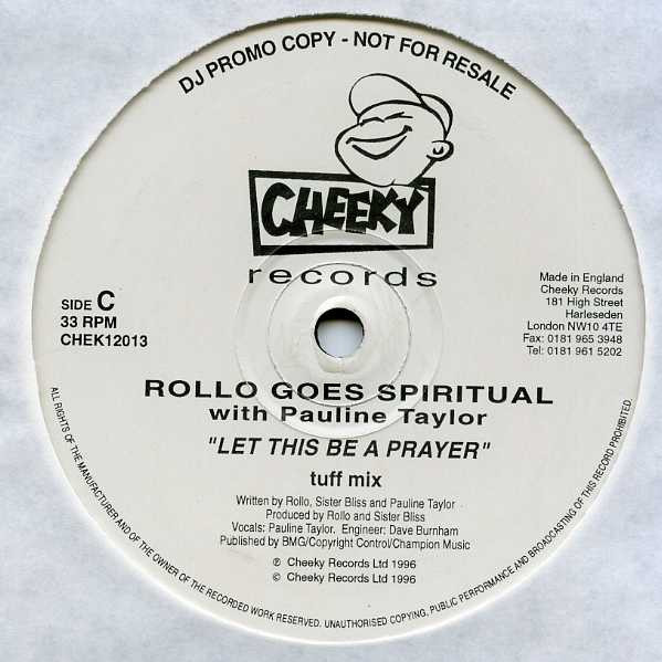 Rollo Goes Spiritual With Pauline Taylor - Let This Be A Prayer | Cheeky Records (CHEK12013) - 3 Rollo Goes Spiritual With Pauline Taylor - Let This Be A Prayer | Cheeky Records (CHEK12013) - 3