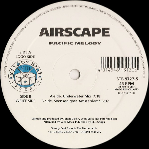 Airscape - Pacific Melody | Steady Beat Records (STB 9727-5) - main Airscape - Pacific Melody | Steady Beat Records (STB 9727-5) - main