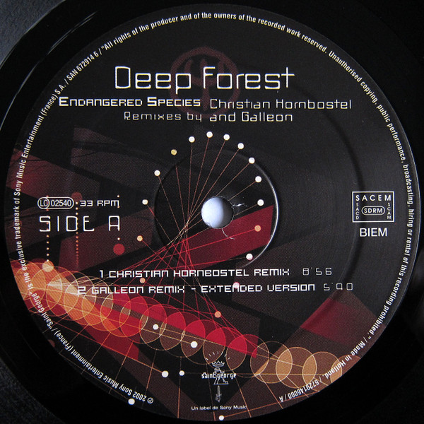 Deep Forest - Endangered Species (Remixes By Christian Hornbostel And Galleon) | Saint George (SAN 672914 6) - 3 Deep Forest - Endangered Species (Remixes By Christian Hornbostel And Galleon) | Saint George (SAN 672914 6) - 3