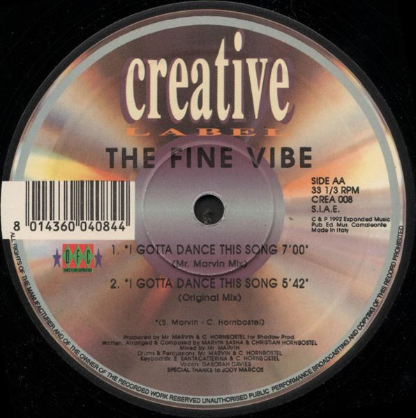 The Fine Vibe - I Gotta Dance This Song | Creative Label (CREA 008) - 2 The Fine Vibe - I Gotta Dance This Song | Creative Label (CREA 008) - 2