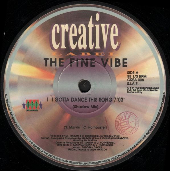The Fine Vibe - I Gotta Dance This Song | Creative Label (CREA 008) - main The Fine Vibe - I Gotta Dance This Song | Creative Label (CREA 008) - main