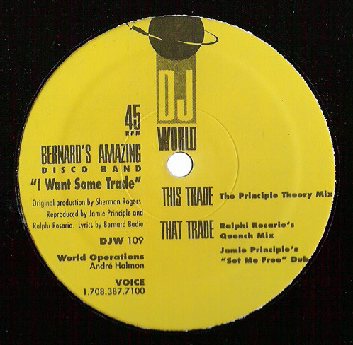 Bernard's Amazing Disco Band - I Want Some Trade | D.J. World Records (DJW 109) - 2
