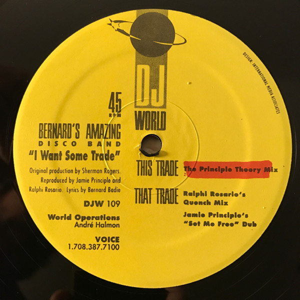 Bernard's Amazing Disco Band - I Want Some Trade | D.J. World Records (DJW 109) - main