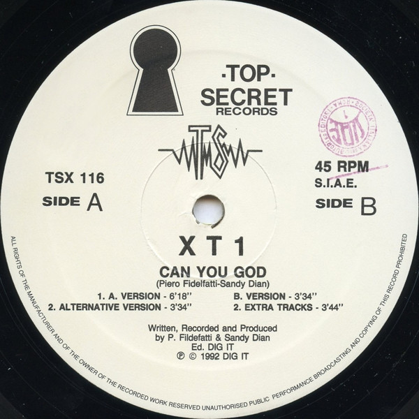 XT 1 - Can You God | Top Secret Records (TSX 116) - 3