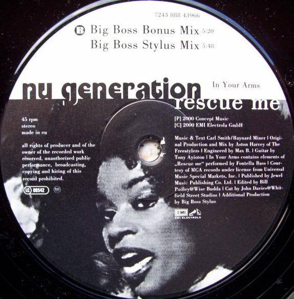 Nu Generation - In Your Arms (Rescue Me) | EMI Electrola (7243 888 43966) - 3