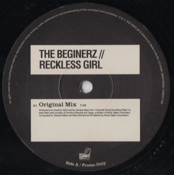 The Beginerz - Reckless Girl | Cheeky Records (CHEEKY018A) - 2 The Beginerz - Reckless Girl | Cheeky Records (CHEEKY018A) - 2
