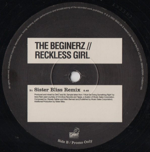 The Beginerz - Reckless Girl | Cheeky Records (CHEEKY018A) - 3 The Beginerz - Reckless Girl | Cheeky Records (CHEEKY018A) - 3