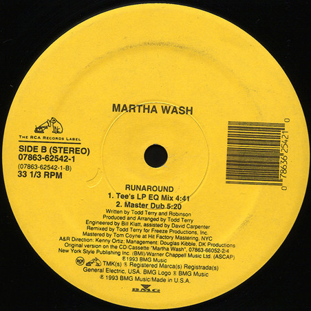 Martha Wash - Runaround | RCA (07863-62542-1) - 2