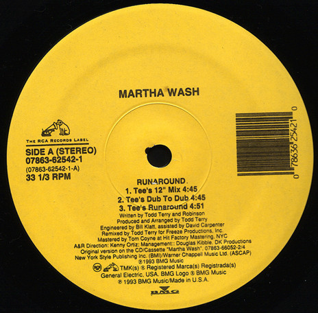 Martha Wash - Runaround | RCA (07863-62542-1) - main
