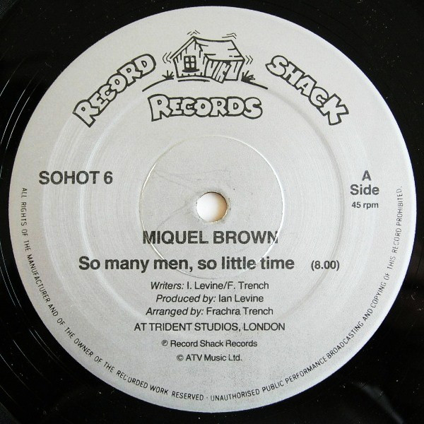 Miquel Brown - So Many Men, So Little Time | Record Shack Records (SOHOT 6) - 3