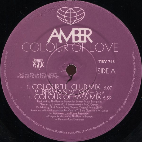 Amber - Colour Of Love | Tommy Boy (TBV 748) - 4