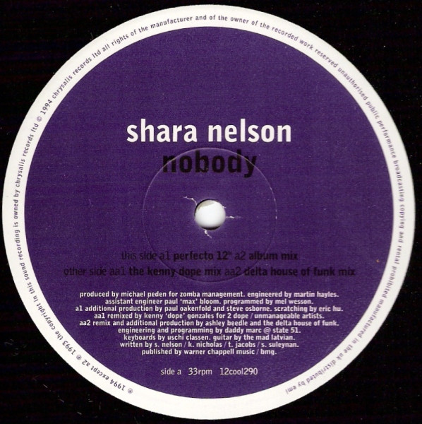 Shara Nelson - Nobody | Cooltempo (12cool290) - 4 Shara Nelson - Nobody | Cooltempo (12cool290) - 4