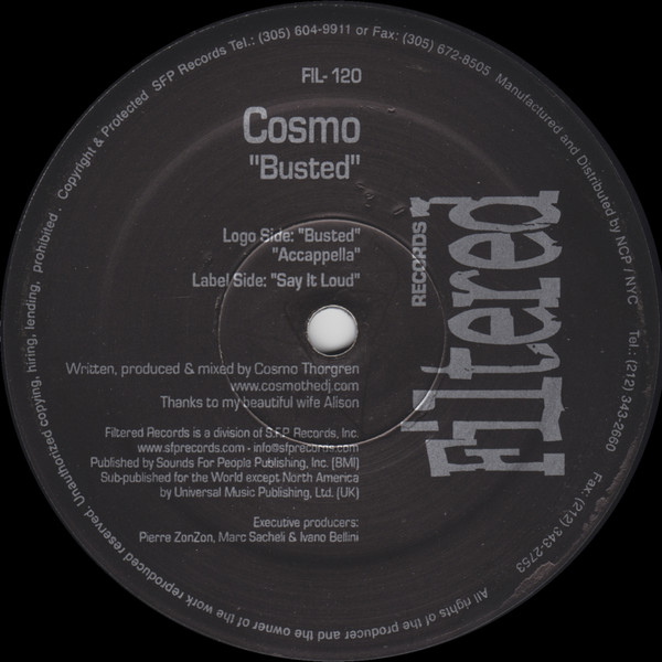 Cosmo - Busted | Filtered Records (Fil 120) - main Cosmo - Busted | Filtered Records (Fil 120) - main