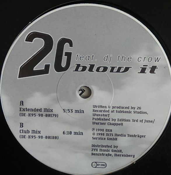 2G Featuring DJ The Crow - Blow It | Oxa (OXA 8030-12)