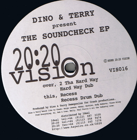 Dino & Terry - The Soundcheck EP | 20:20 Vision (VIS016)