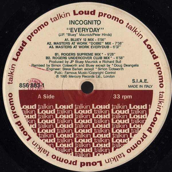 Incognito - Everyday | Talkin' Loud (856 883-1) - main