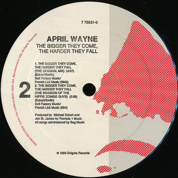 April Wayne - The Bigger They Come, The Harder They Fall | Enigma (7 75531-0) - 4 April Wayne - The Bigger They Come, The Harder They Fall | Enigma (7 75531-0) - 4