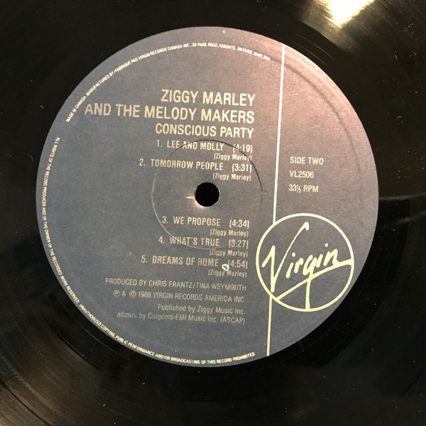 Ziggy Marley And The Melody Makers - Conscious Party [Vinyl] | Virgin (VL 2506) - 4