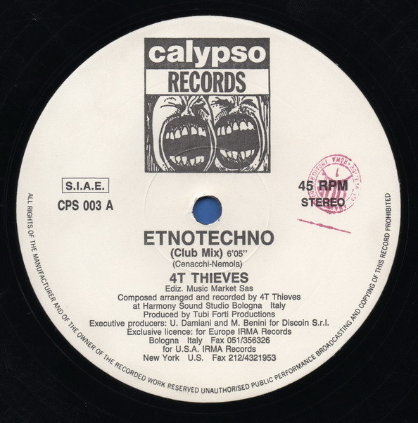 4T Thieves - Etnotechno | Calypso Records (CPS 003) - 3 4T Thieves - Etnotechno | Calypso Records (CPS 003) - 3