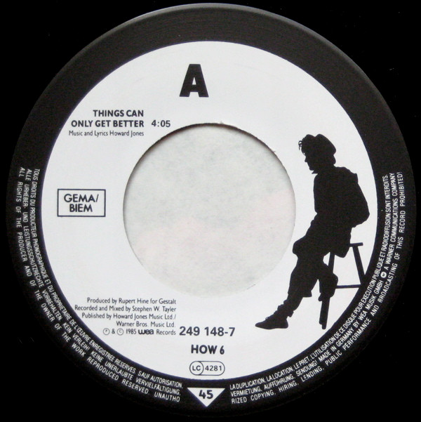 Howard Jones - Things Can Only Get Better | WEA (249 148-7) - 3