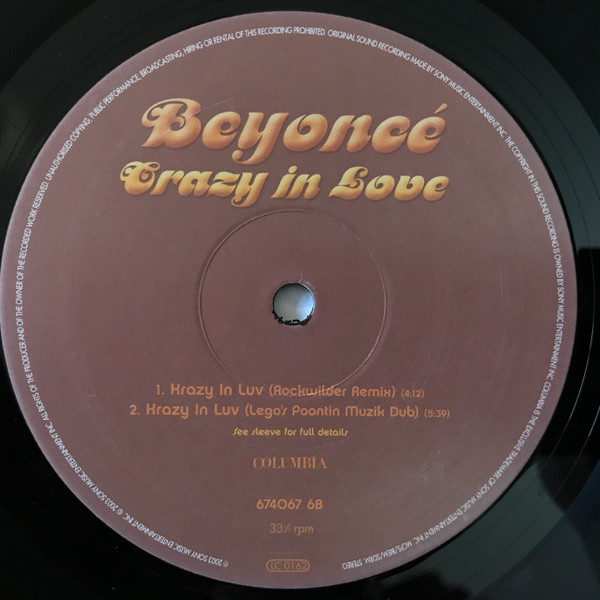 Beyoncé - Crazy In Love | Columbia (674067 6) - 6