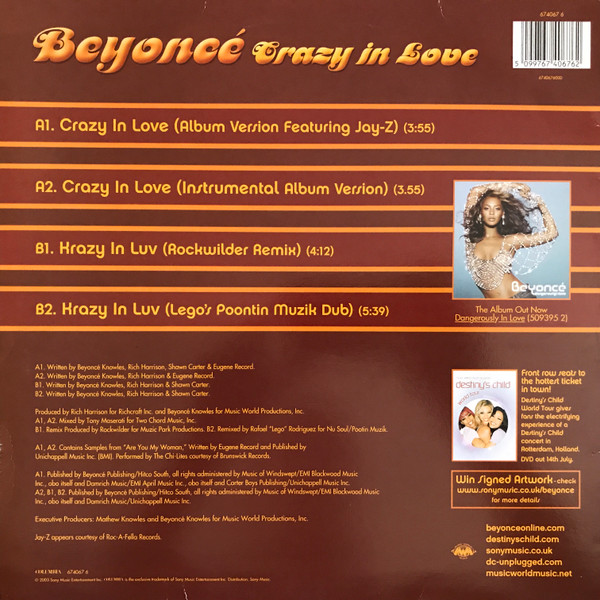 Beyoncé - Crazy In Love | Columbia (674067 6) - 2