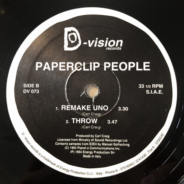 Paperclip People - Throw | D:vision Records (DV 073) - 4