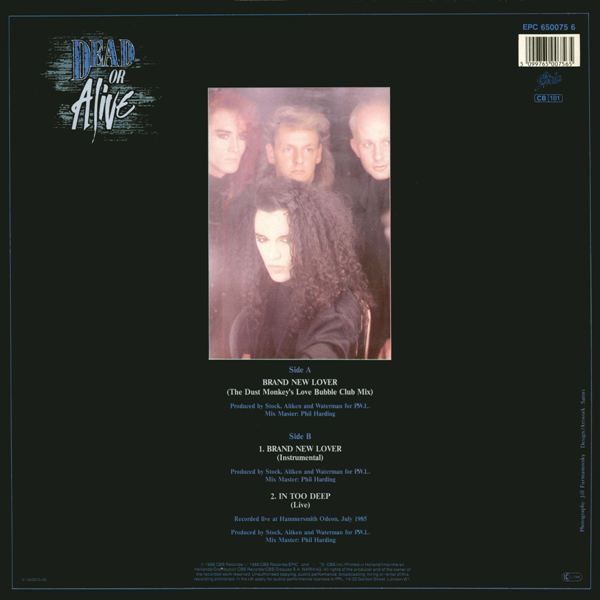 Dead Or Alive - Brand New Lover | Epic (EPC 650075 6) - 2 Dead Or Alive - Brand New Lover | Epic (EPC 650075 6) - 2