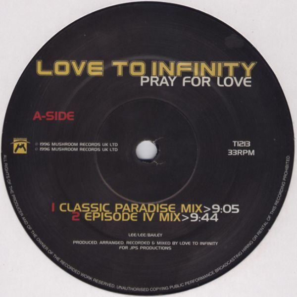 Love To Infinity - Pray For Love | Mushroom (T 1213) - 3 Love To Infinity - Pray For Love | Mushroom (T 1213) - 3