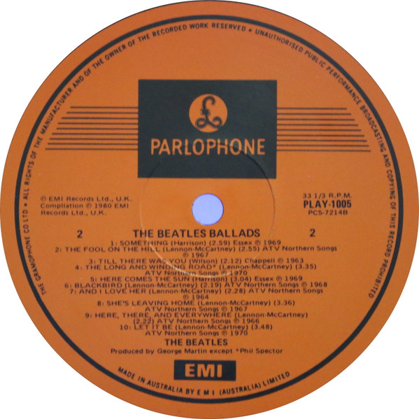 The Beatles - The Beatles Ballads | Parlophone (PLAY-1005) - 4 The Beatles - The Beatles Ballads | Parlophone (PLAY-1005) - 4