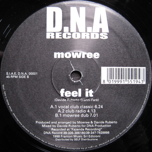 Mowree - Feel It | D.N.A. Records (D.N.A. 00001) - main