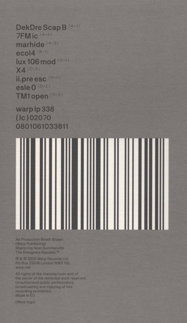 Autechre - PLUS | Warp Records (warp lp 338) - 11 Autechre - PLUS | Warp Records (warp lp 338) - 11
