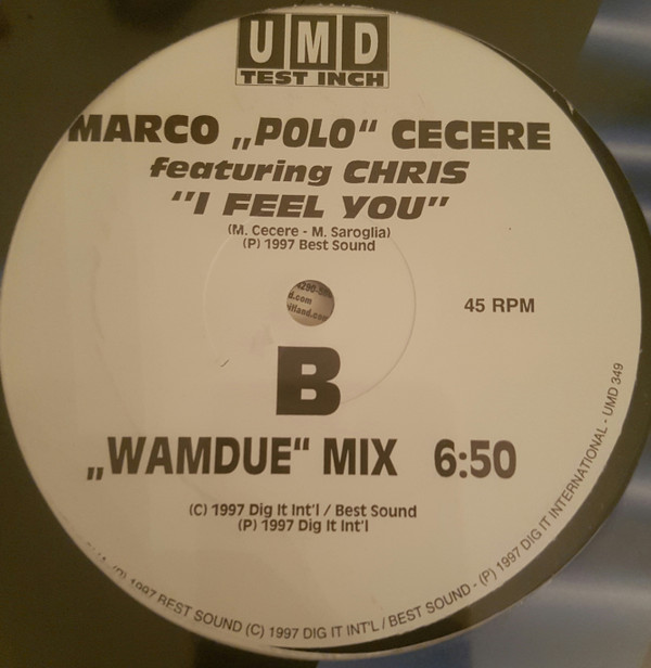 Marco Polo Cecere - I Feel You | Underground Music Department (UMD) (UMD 349) - 2 Marco Polo Cecere - I Feel You | Underground Music Department (UMD) (UMD 349) - 2