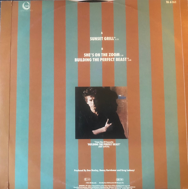 Don Henley - Sunset Grill | Geffen Records (TA 6161) - 2 Don Henley - Sunset Grill | Geffen Records (TA 6161) - 2