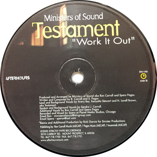 Testament - Work It Out | Afterhours (AH-149) - 3 Testament - Work It Out | Afterhours (AH-149) - 3