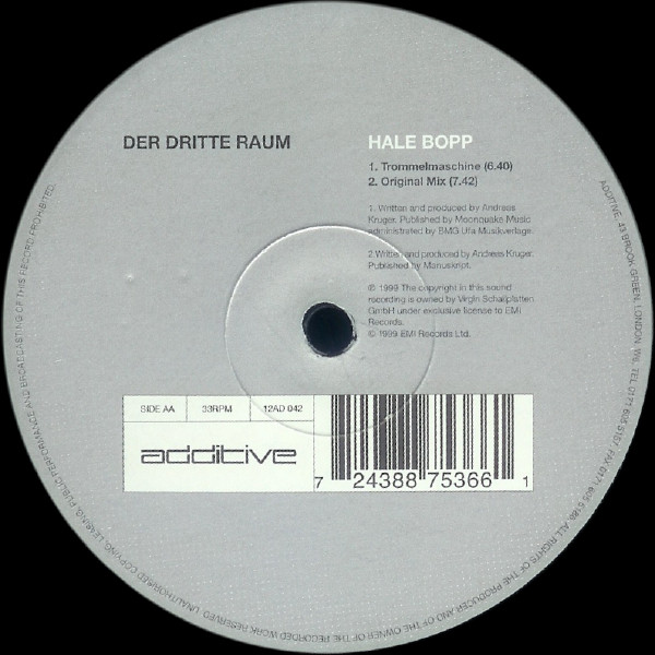 Der Dritte Raum - Hale Bopp | Additive (12AD 042) - 2 Der Dritte Raum - Hale Bopp | Additive (12AD 042) - 2