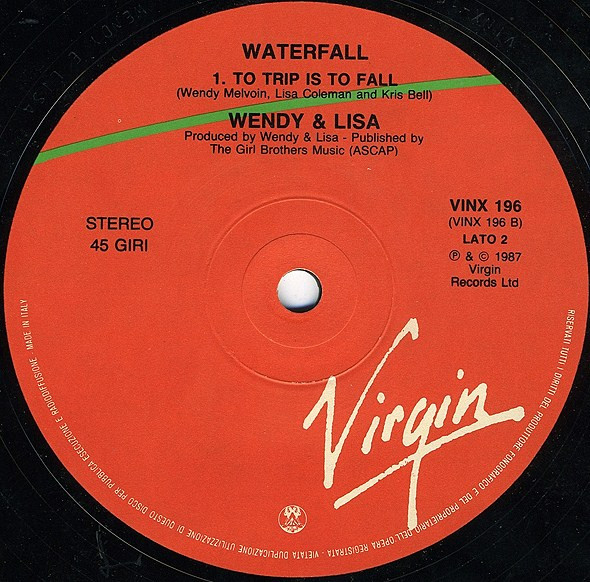 Wendy and Lisa - Waterfall | Virgin (VINX 196) - 4