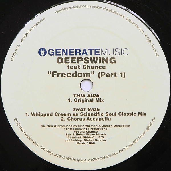 Deepswing Feat Chance - Freedom (Part 1) | Generate Music (GM-010)