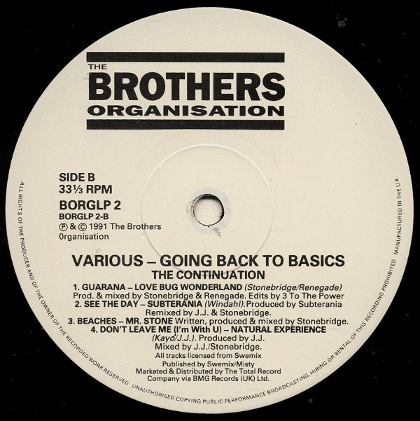 Various - Going Back To Basics! The Continuation | The Brothers Organisation (BORG LP 2) - 4 Various - Going Back To Basics! The Continuation | The Brothers Organisation (BORG LP 2) - 4