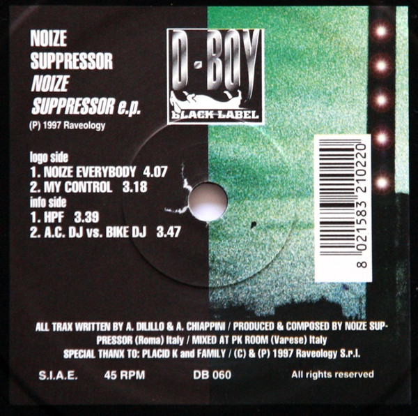 Noize Suppressor - Noize Suppressor E.P. | D-Boy Black Label (DB 060) - 3