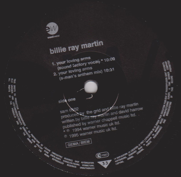 Billie Ray Martin - Your Loving Arms | EastWest (SAM 6502) - main Billie Ray Martin - Your Loving Arms | EastWest (SAM 6502) - main