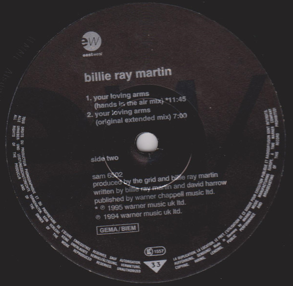 Billie Ray Martin - Your Loving Arms | EastWest (SAM 6502) - 2 Billie Ray Martin - Your Loving Arms | EastWest (SAM 6502) - 2