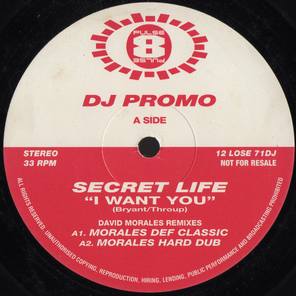 Secret Life - I Want You | Pulse-8 Records (12 LOSE 71DJ) - 2