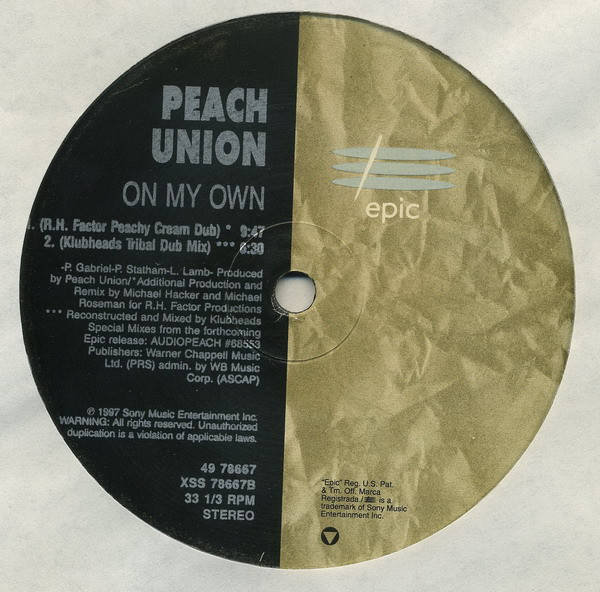 Peach Union - On My Own | Epic (49 78667) - 5