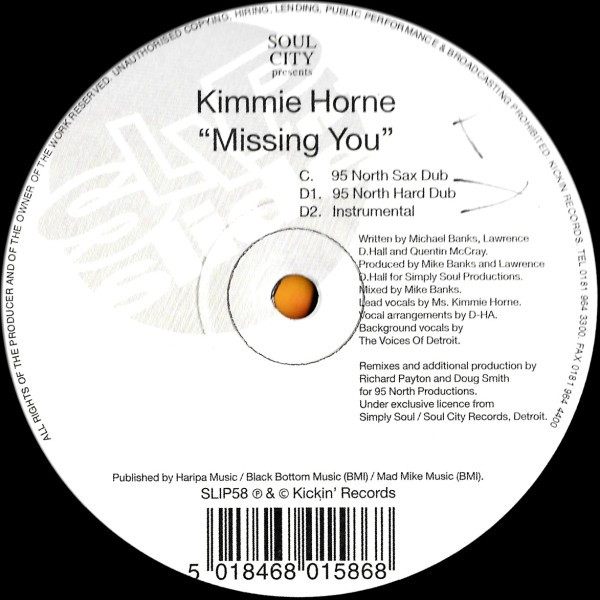 Kimmie Horne - Missing You | Slip 'n' Slide (SLIP58) - 3