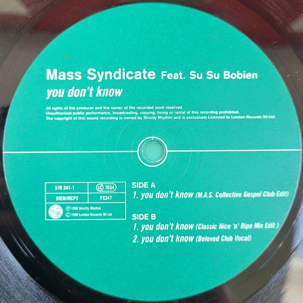 Mass Syndicate Feat. Su Su Bobien - You Don't Know | FFRR (FX 347) - 2